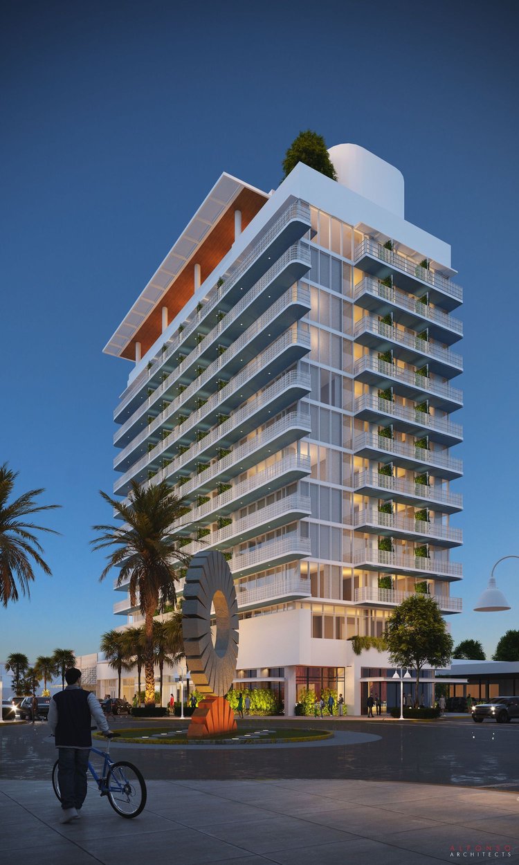 13 story boutique hotel with significant food and beverage focus